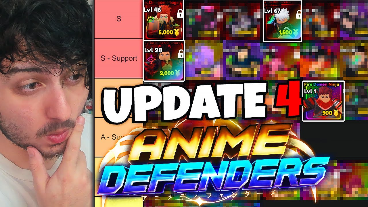 ОФИЦИАЛЬНЫЙ СПИСОК 4-ГО УРОВНЯ апдейта Anime Defenders! (Лучшие юниты и мета)
