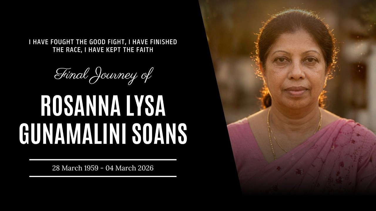 Final Journey of  Mrs. Rosanna Lysa Gunamalini Soans (66 Years) | 06.03.2026 | 01:00PM | Mangalore
