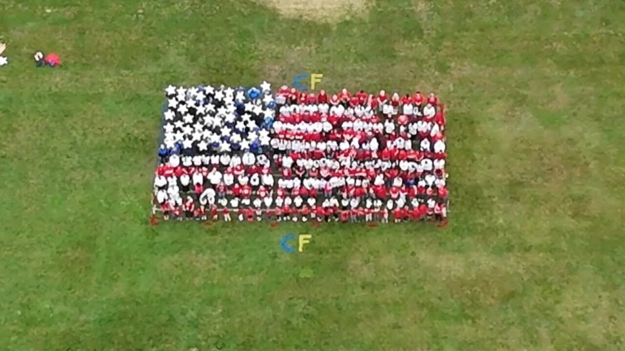 A living tribute: Clifton-Fine CSD creates a ‘human flag’
