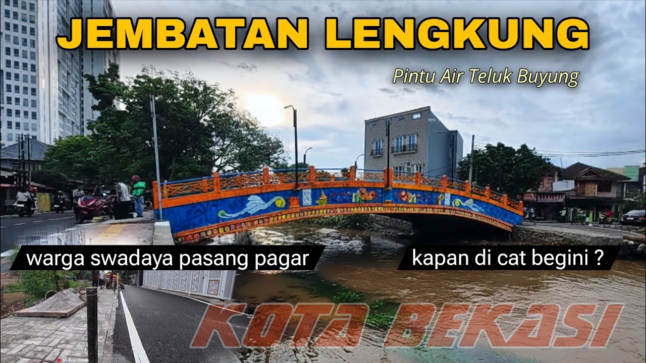 Jembatan Lengkung Pintu Air Kota Bekasi, Warga Swadaya Pasang Pagar Pengaman