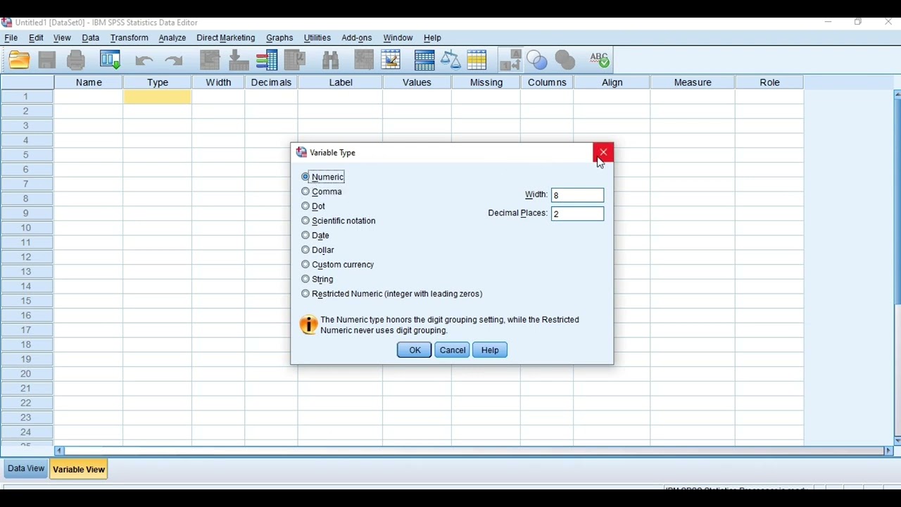 شرح واجهة برنامج spss