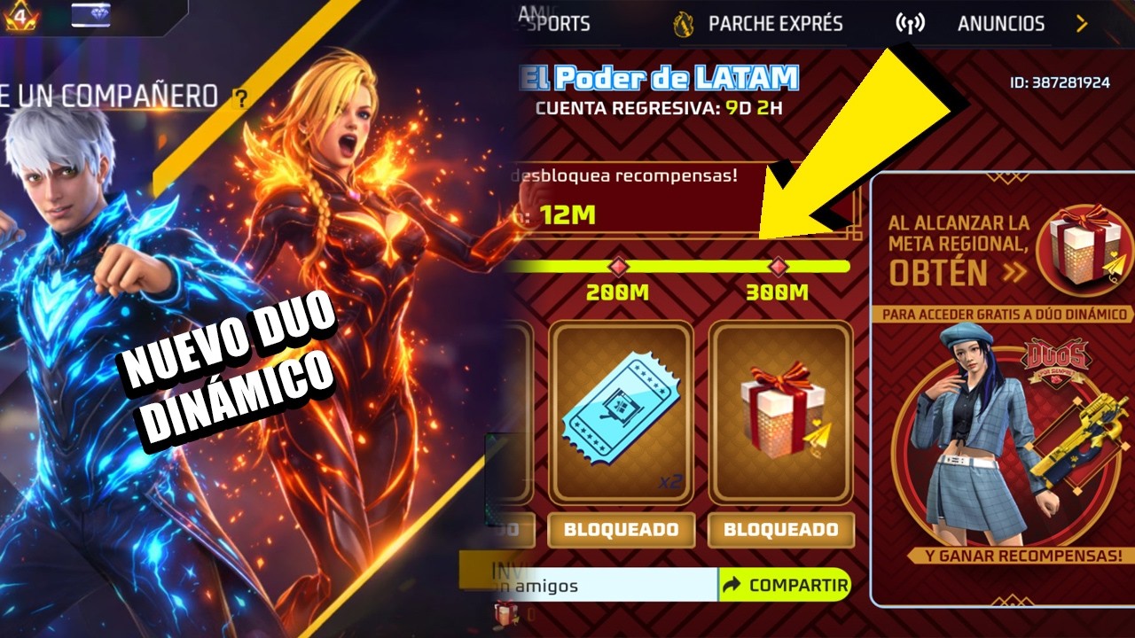 ACTUALIZACIÓN DUO DINÁMICO Cómo completar el evento El poder de LATAM VOTO DORADO GRATIS SCAR CUPIDO