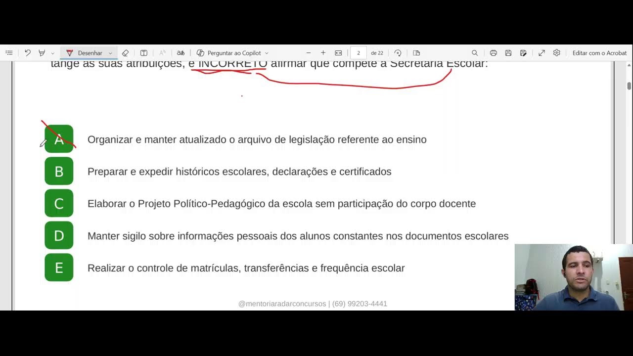 REVISÃO DE VÉSPERA TÉCNICO EDUCACIONAL — SECRETARIADO — IBADE/SEDUC-RO 2026