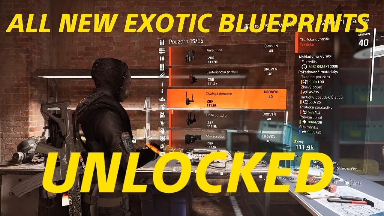 The Division 2_ALL NEW EXOTIC BLUEPRINTS UNLOCKED