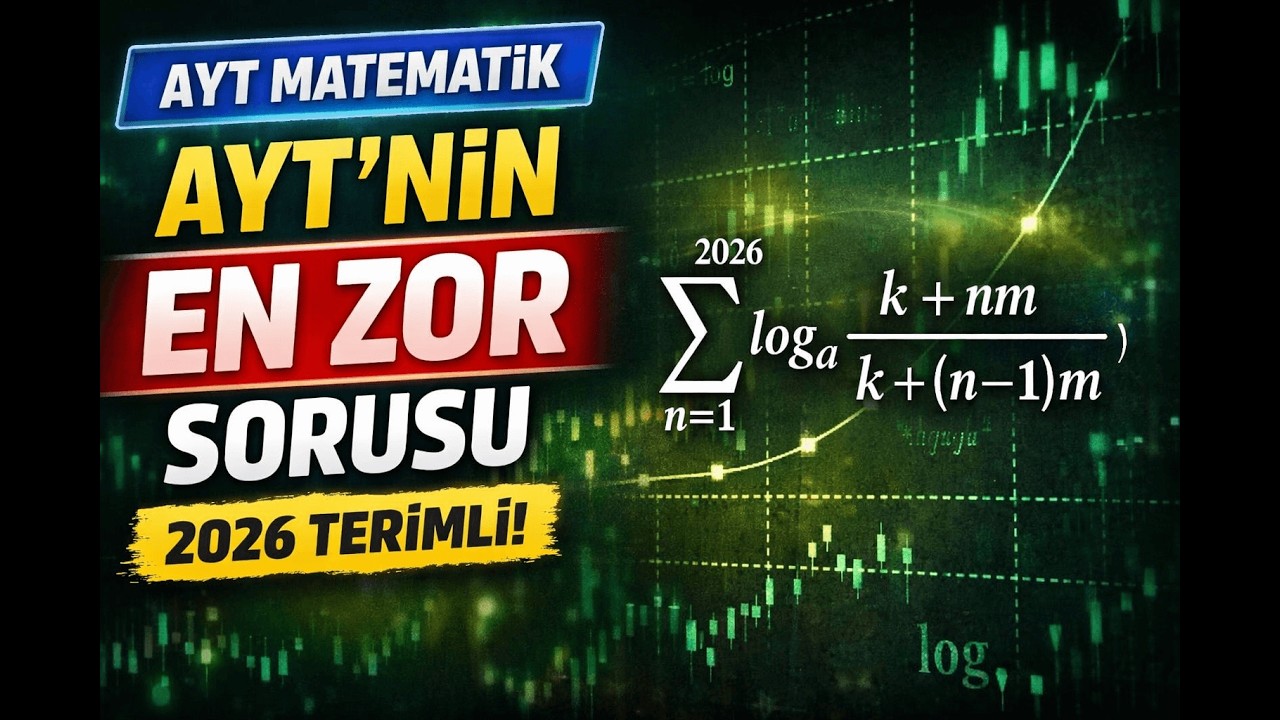 AYT Matematik | 2026 Terimli Logaritma Sorusu - Çözebilir Misin? | Logaritma - Diziler