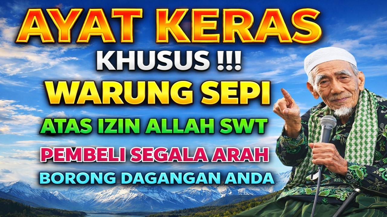 AYAT KERAS ! KHUSUS WARUNG SEPI PUTAR 1X PEMBELI BERDATANGAN ATAS IZIN ALLAH, DOA PELARIS DAGANGAN
