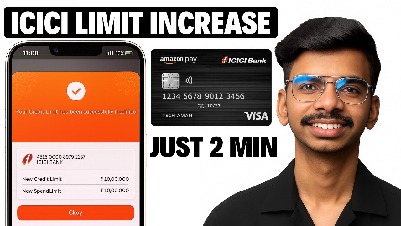 Amazon Pay ICICI Credit Card Limit Increase Kaise Kare? 💳 ₹1 Lakh+ Limit Offer! #icici #amazonpay