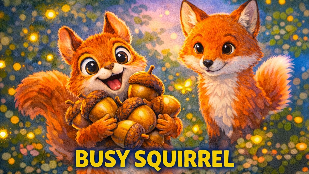 The Very Busy Squirrel | Calm Bedtime Story for Kids | Fern the Fox of Whispering Woods