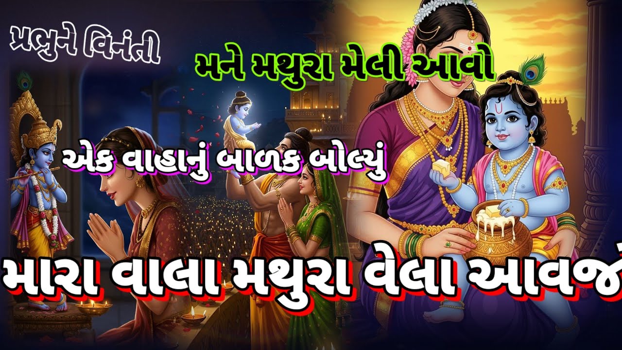 પ્રભુને ફરિયાદ કરતું ભજન|| મારા વાલા મથુર વેલા આવજો|| લખેલું છે Vishu Bhakti Vandana