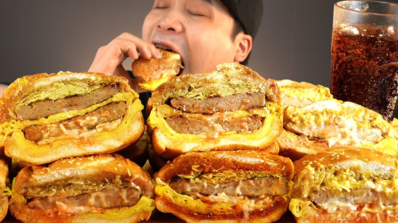 속이 꽉 찬 맛깡패버거 모든버거 먹방~!! 리얼사운드 ASMR social eating Mukbang(Eating Show)