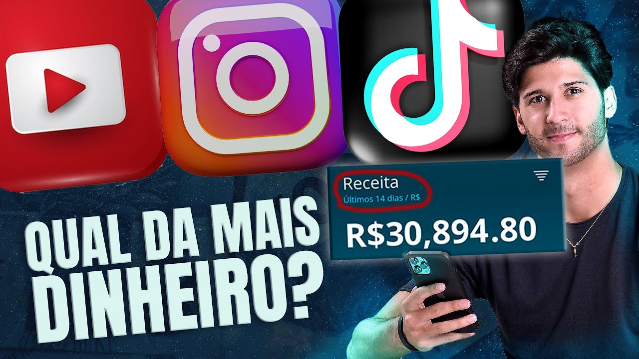 YOUTUBE VS INSTAGRAM VS TIKTOK: QUAL DA MAIS DINHEIRO PRODUZINDO CONTEÚDO?