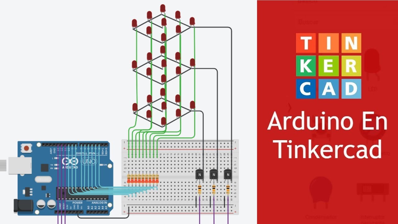 Como Programar un Cubo LED en Tinkercad