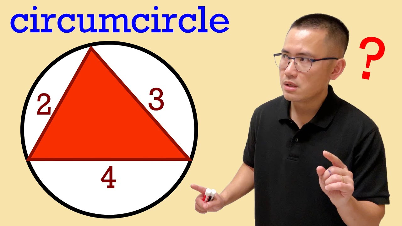 How to find the area of the circumcircle of a triangle