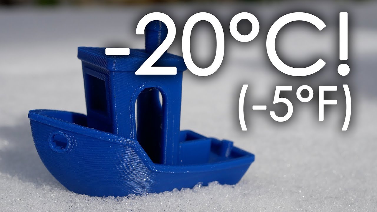 3D PRINTS at LOW temperatures - How PLA, PETG, ABS, PA & PC perform at -20&deg;C! (surprising results!)