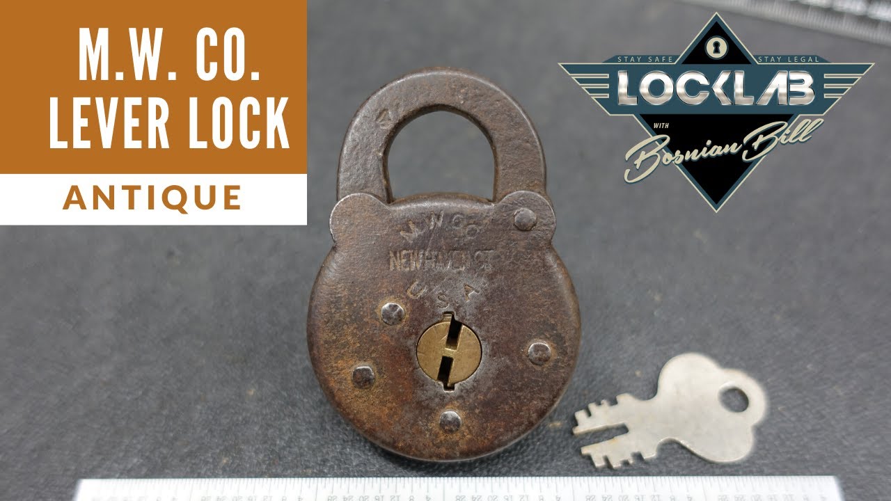 (1596) MW Company Antique  Lever Lock