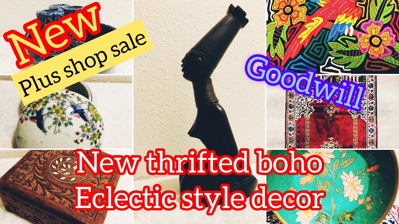 Goodwill thrifted boho Eclectic Style decor shop sale