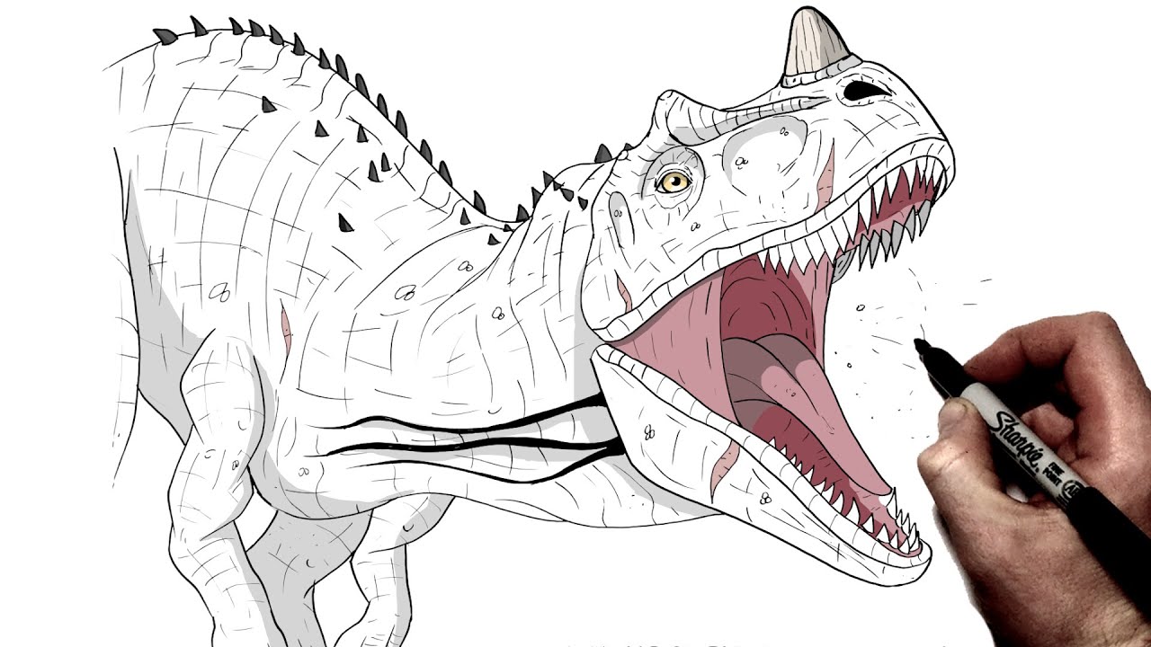 How To Draw Ceratosaurus | Step By Step | Jurassic World