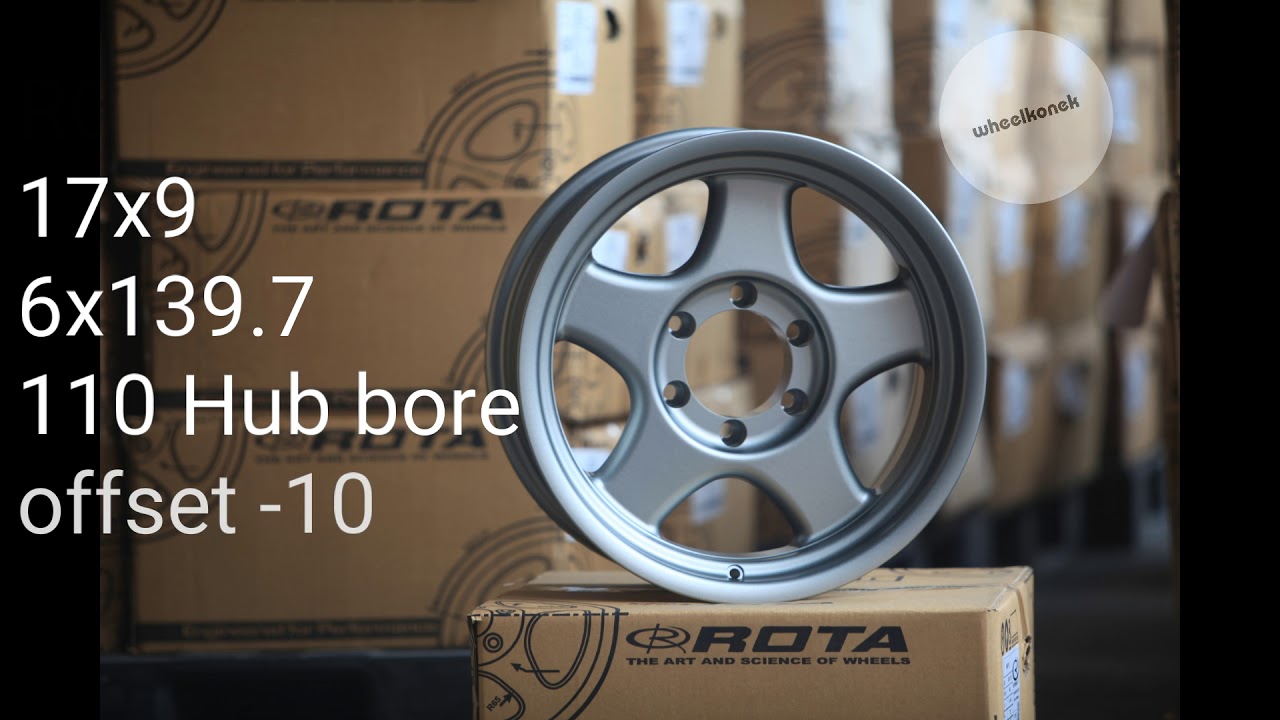 wheelkonek: ROTA TRAIL-R 17x9 6x139.7 110 Hub bore offset -10 Matte Steel Grey