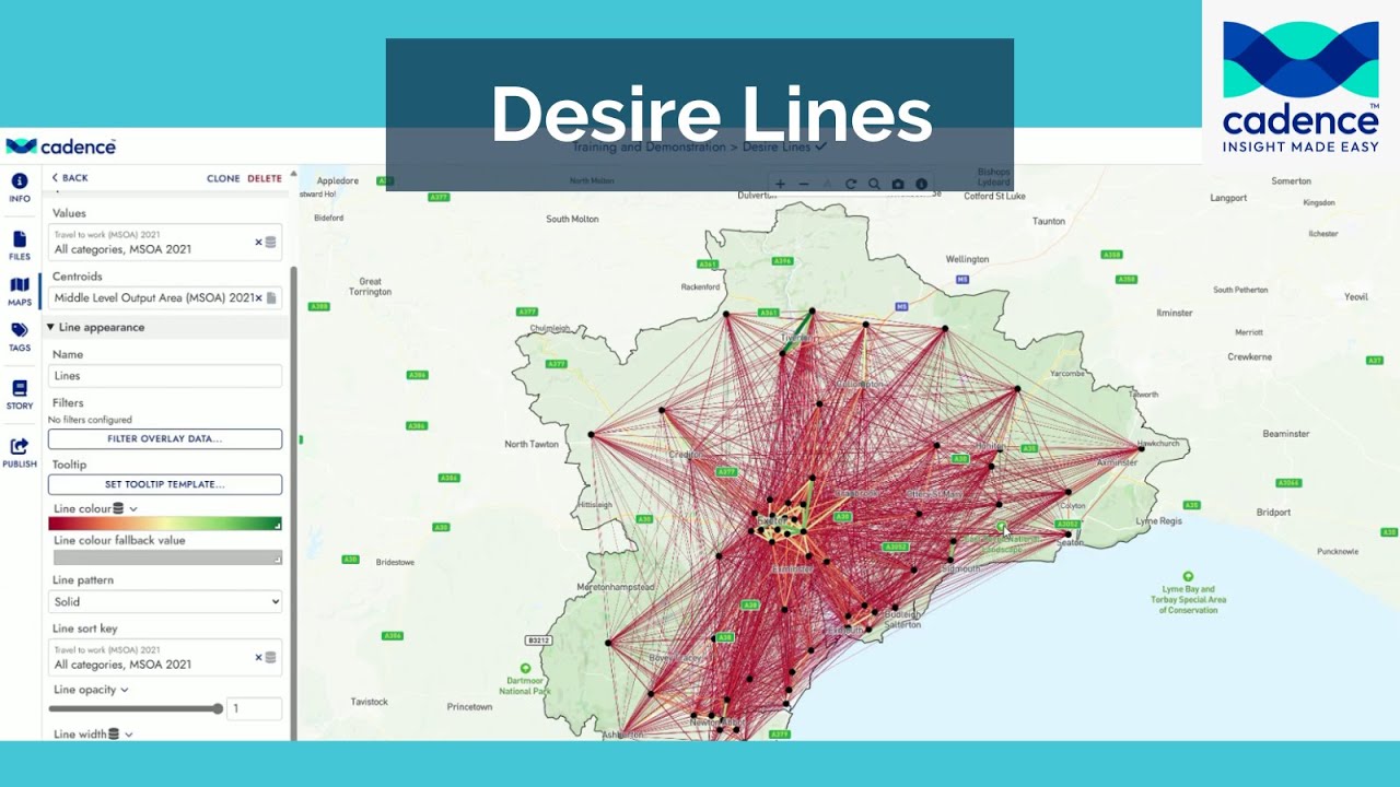 Cadence GIS Desire Lines