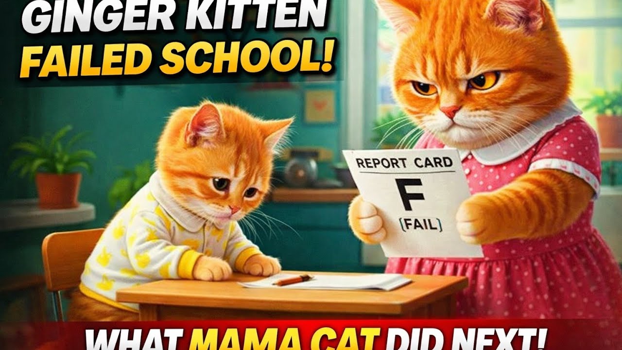 Ginger Kitten chose GAMING over studying... and paid the ultimate price! 🎮💔