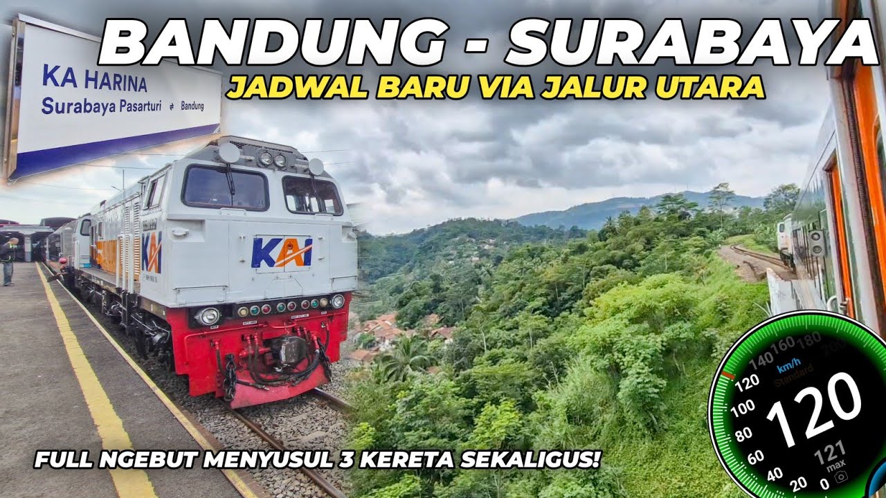 BANDUNG - SURABAYA LEBIH WORTH IT LEWAT JALUR UTARA!! Trip KA Harina Pagi Kelas Premium 300 Ribuan