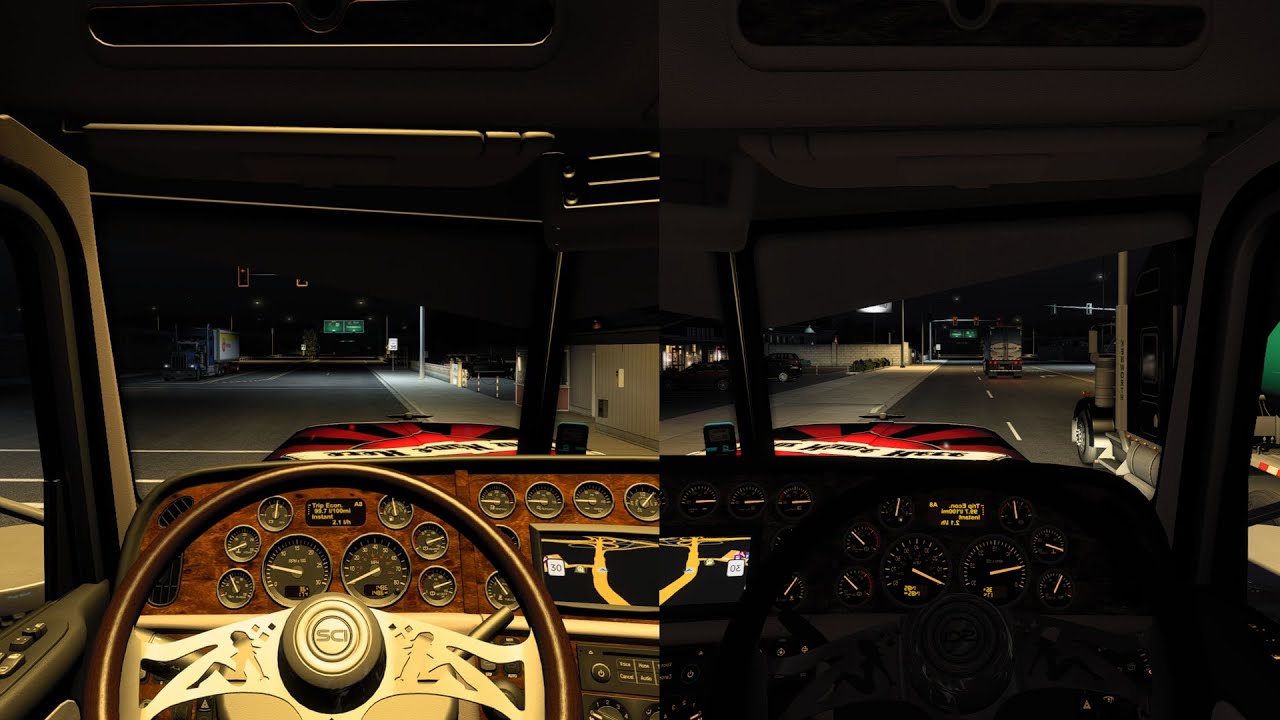 American Truck Simulator | 1.51 Open Beta | Interior Cabin Shadows | Before & After
