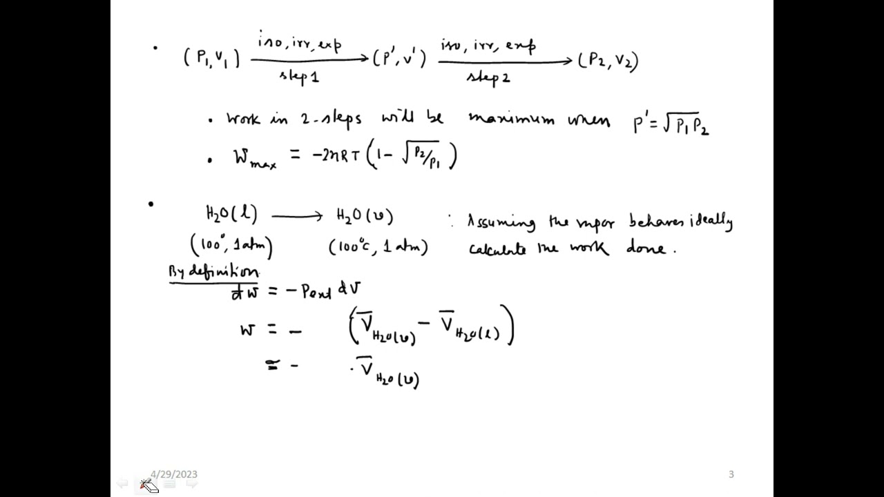 Chemical Thermodynamics (Part 2): IIT-JAM