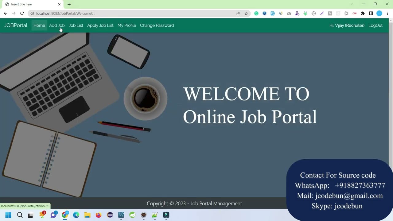 Проект онлайн-портала по трудоустройству на Java с использованием JSP, сервлетов и MYSQL с исходн...