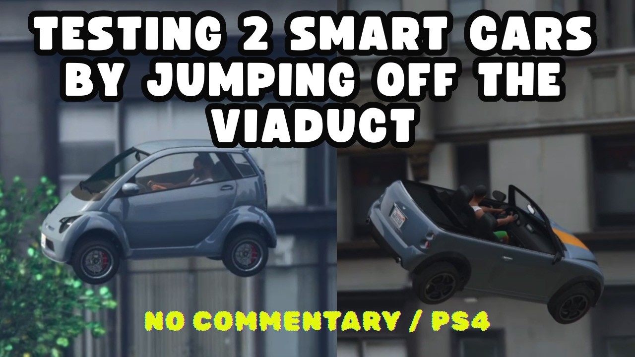 Testing 2 Smart Cars by jumping off the viaduct | GTA 5 #gtav