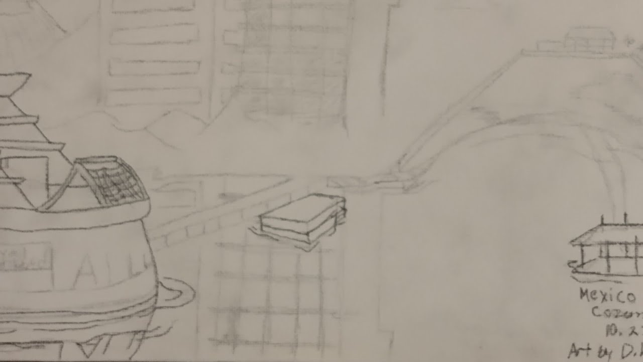 Mexico cancin trip  drawing and painting night 2