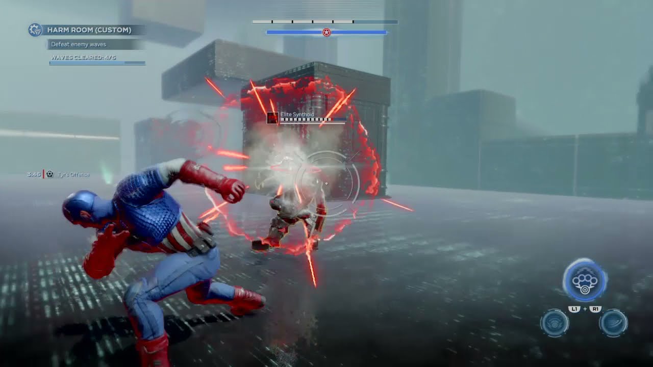 Marvel’s Avengers - Captain America Custom HARM Room | Brutal Difficulty (Group Size 3 - Synthoids)