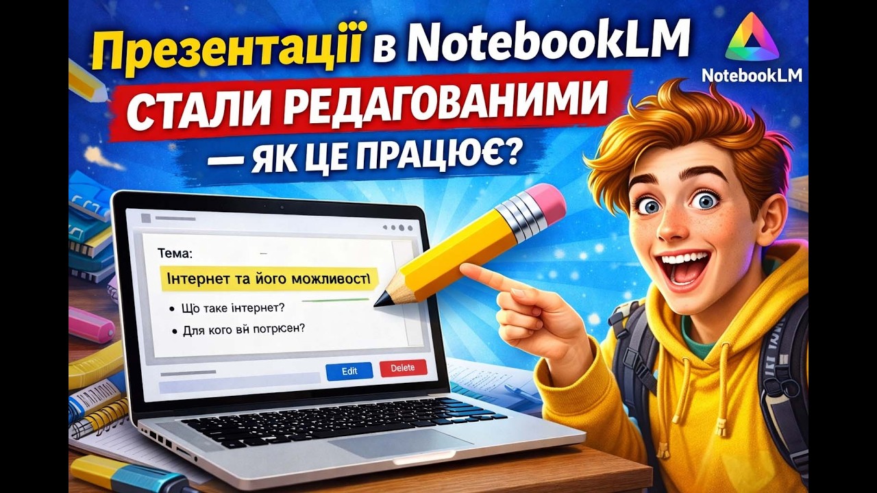 Останнє оновлення NotebookLM  Тепер можна редагувати презентації