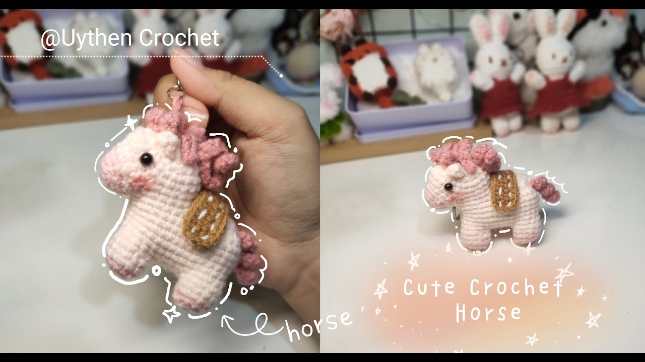 [ENG] - P1-  Chart móc len ngựa con mini cute 2026 |How to Crochet a Mini Horse Keychain