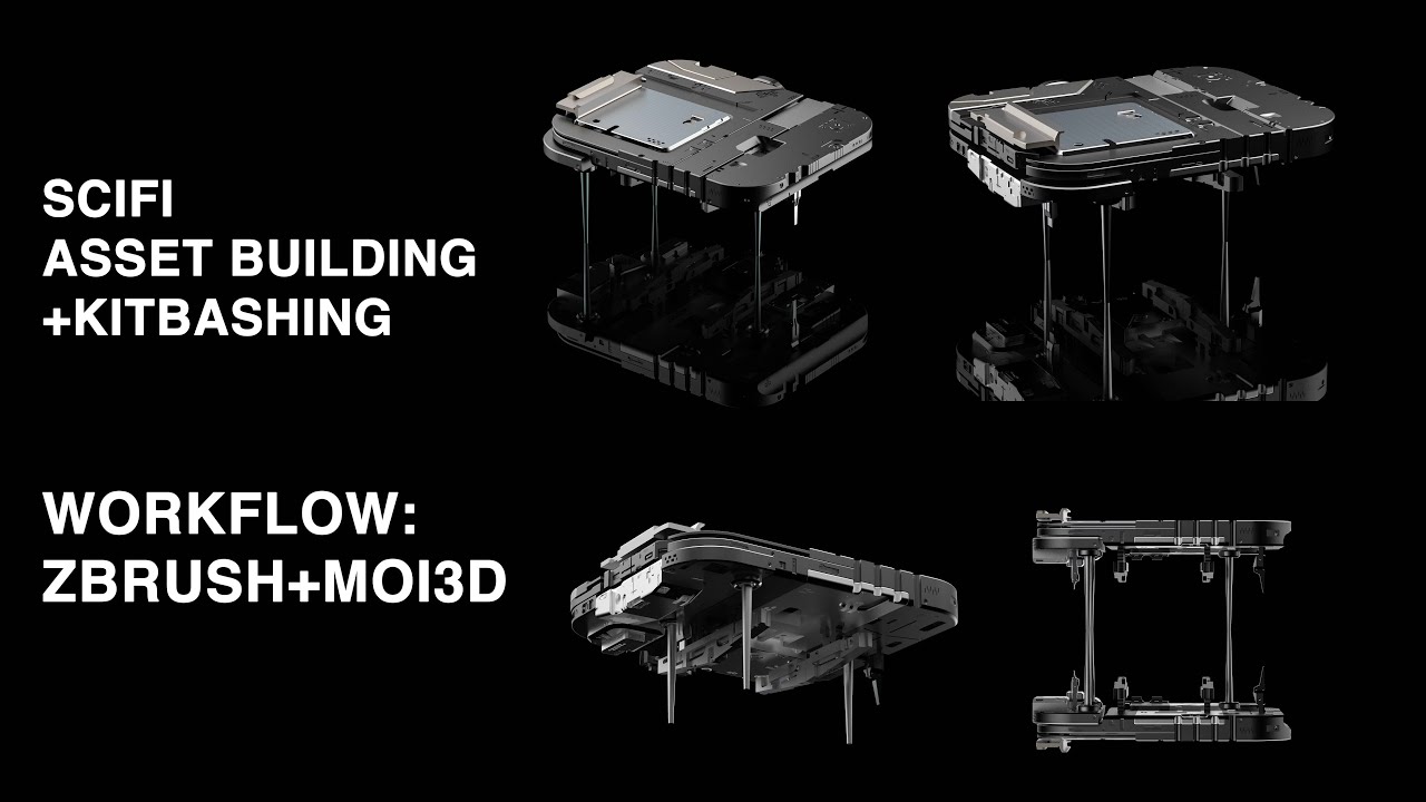 How to: Create Scifi Industrial Assets using ZBRUSH & MOI3D