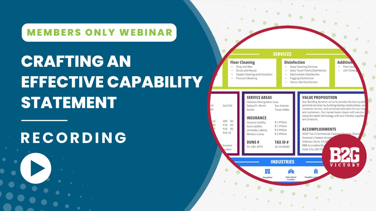 Crafting an Effective Capability Statement