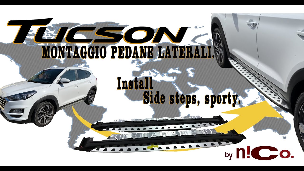 Tucson 2019 Montaggio pedane laterali.
