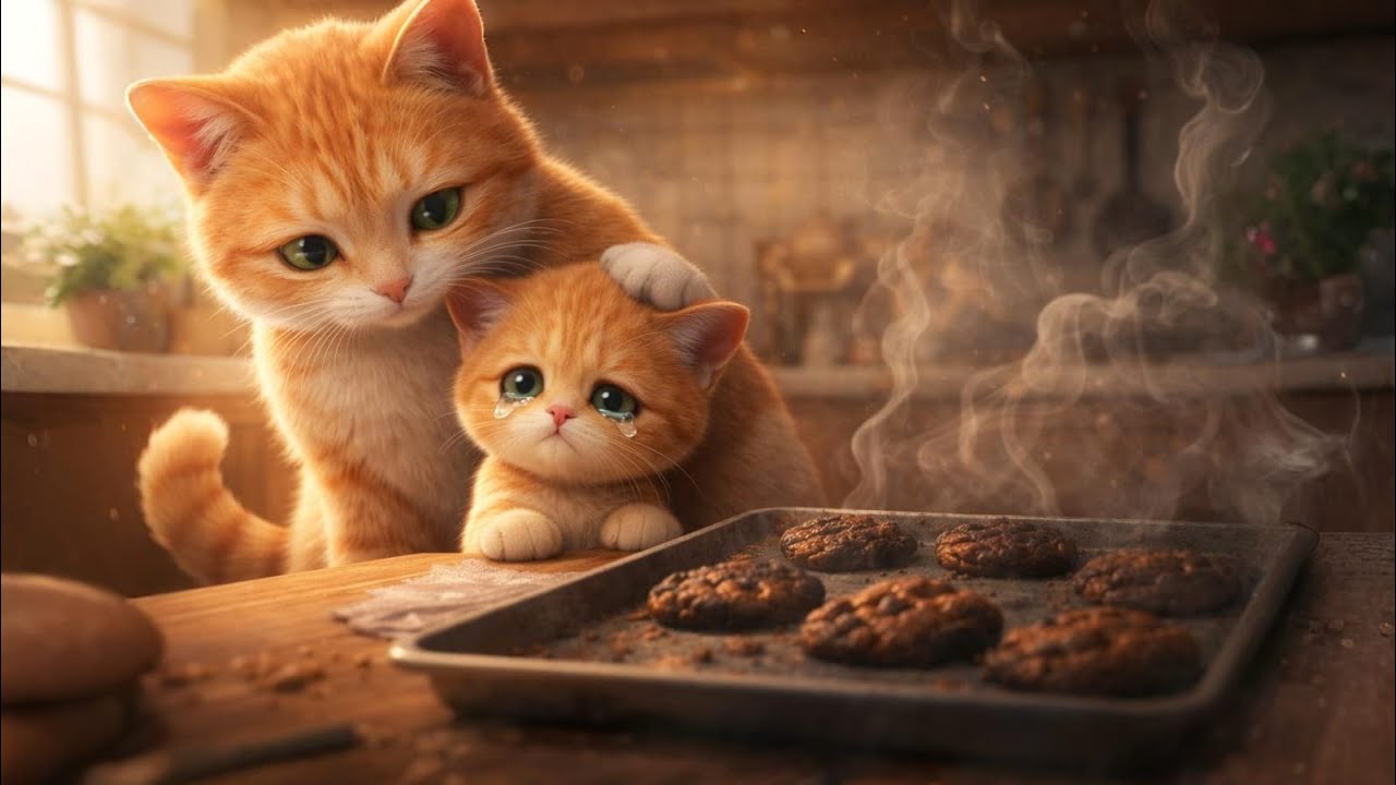 This Cookie Burned… But Something Beautiful Happened#cat #cartton #kitten #mothercat