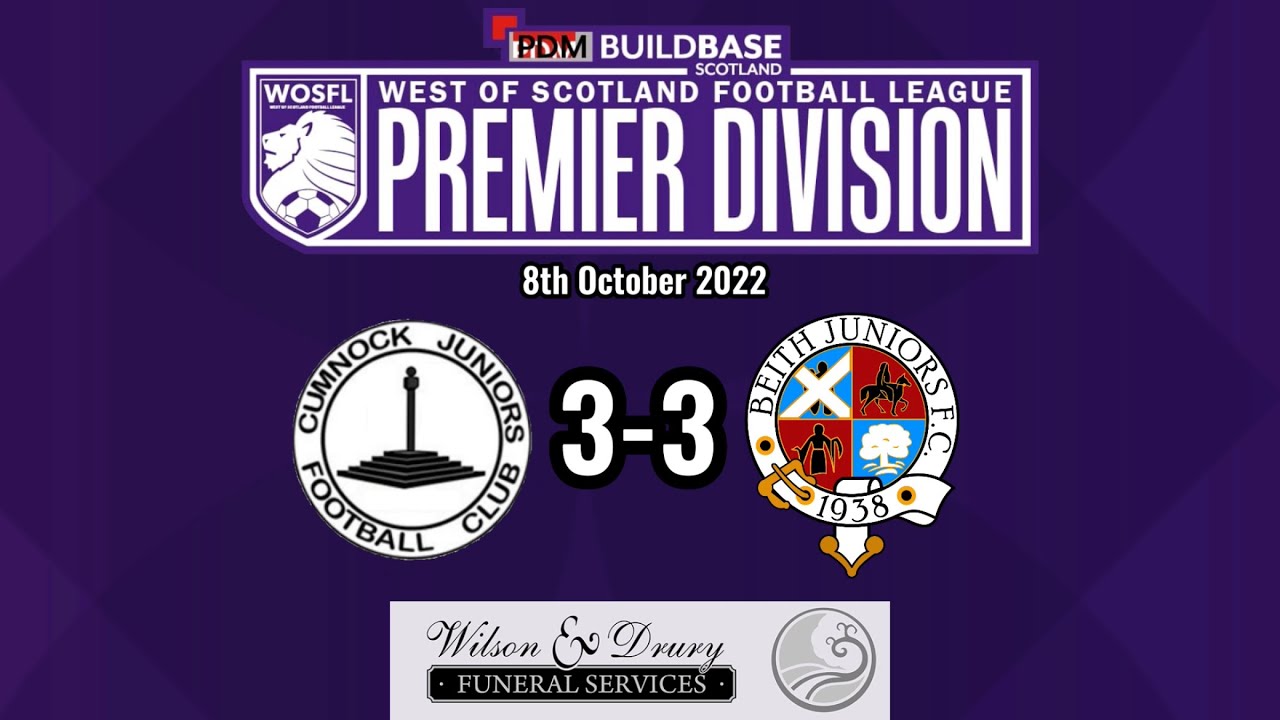Cumnock Juniors 3-3 Beith Juniors | WOSFL Premier Division | 08/10/22