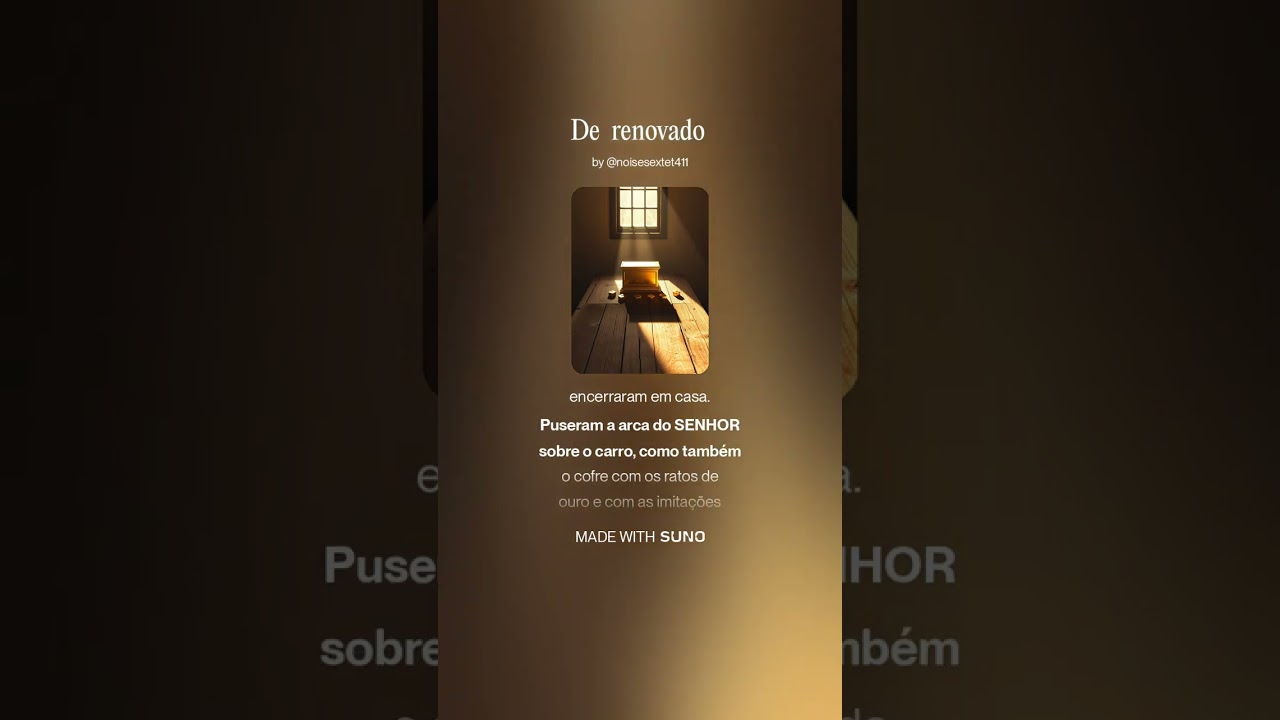 6 de renovado trap Bíblia cantada 1samuel 6 : 1 - 21 