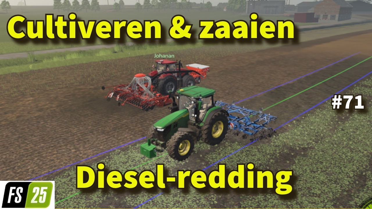 🌱 Cultiveren gaat goed… soort van  #71  | Snel aftanken en door 😅  #fs25 #farming