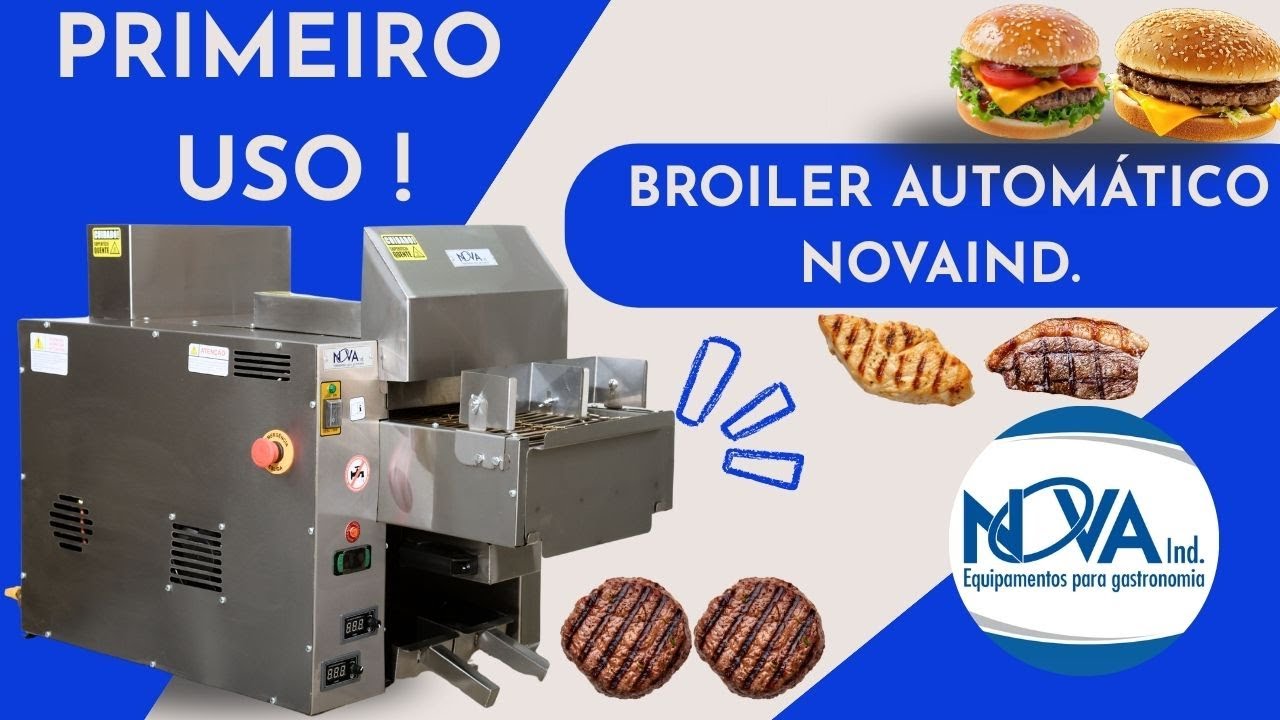 BROILER AUTOMÁTICO NOVAind. 🍔🔥 👨‍🍳
