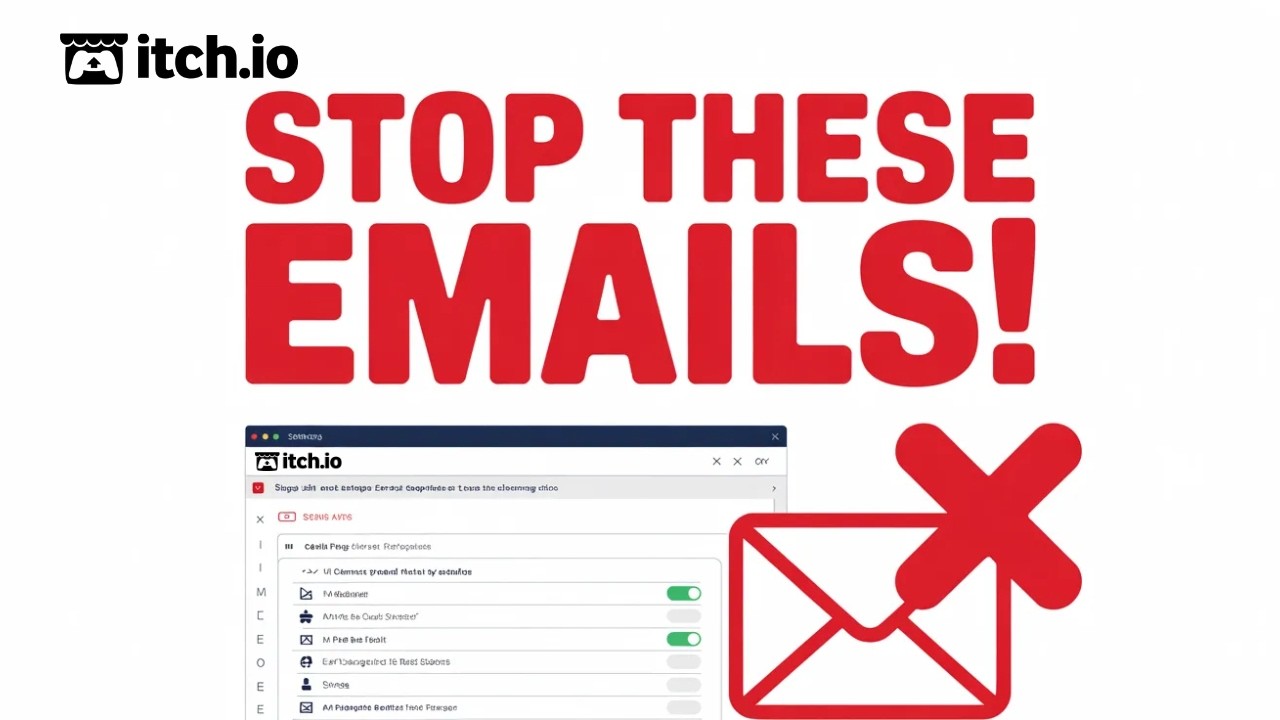 Stop Itch.io Emails Fast! Disable Email Notifications Easily (2026 Tutorial)