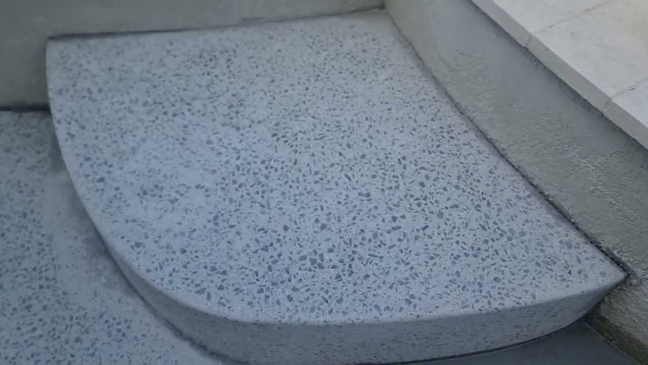 SCP- Honed Concrete Process. Outdoor Pool Area. Exposed Aggregate. Penetrating Sealer.