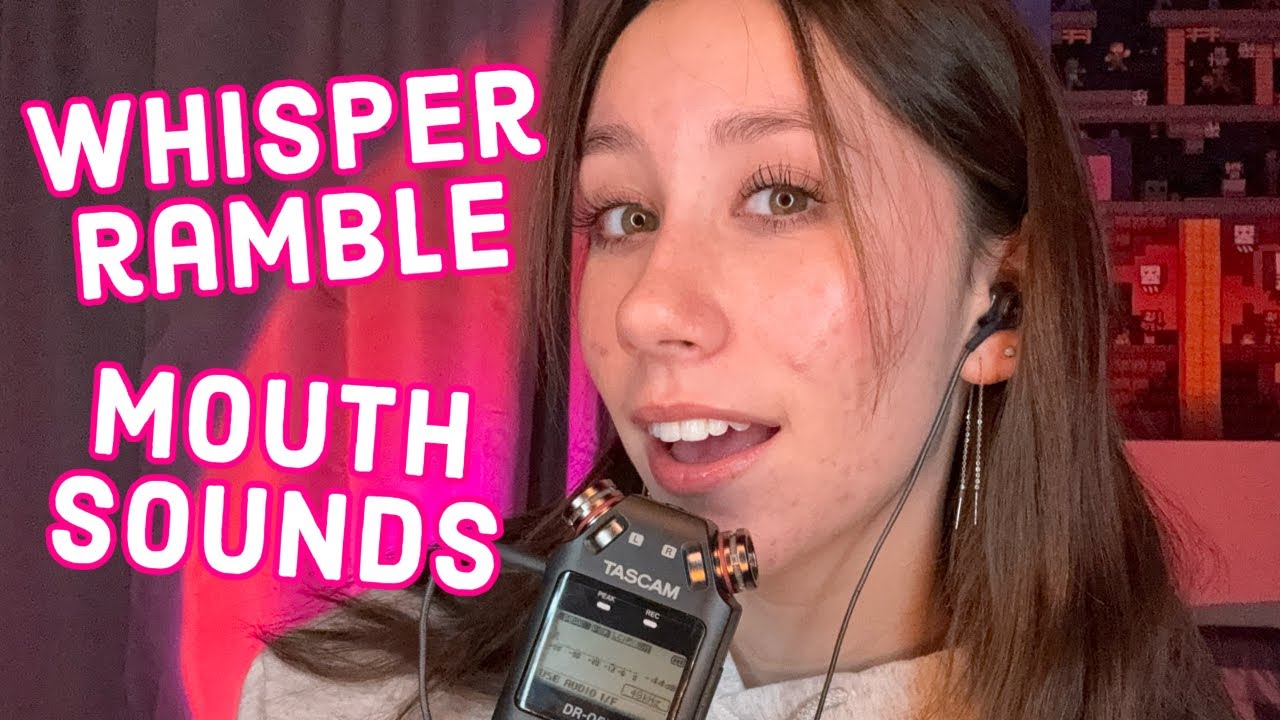 ASMR | sensitive tascam whisper ramble and mouth sounds