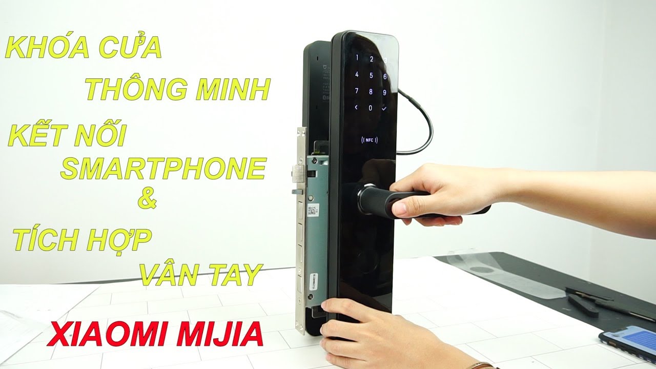 Khóa Cửa Thông Minh Kết Nối Smartphone ,Tích Hợp Vân Tay Xiaomi Mijia - Mã Pin - Chìa Khóa
