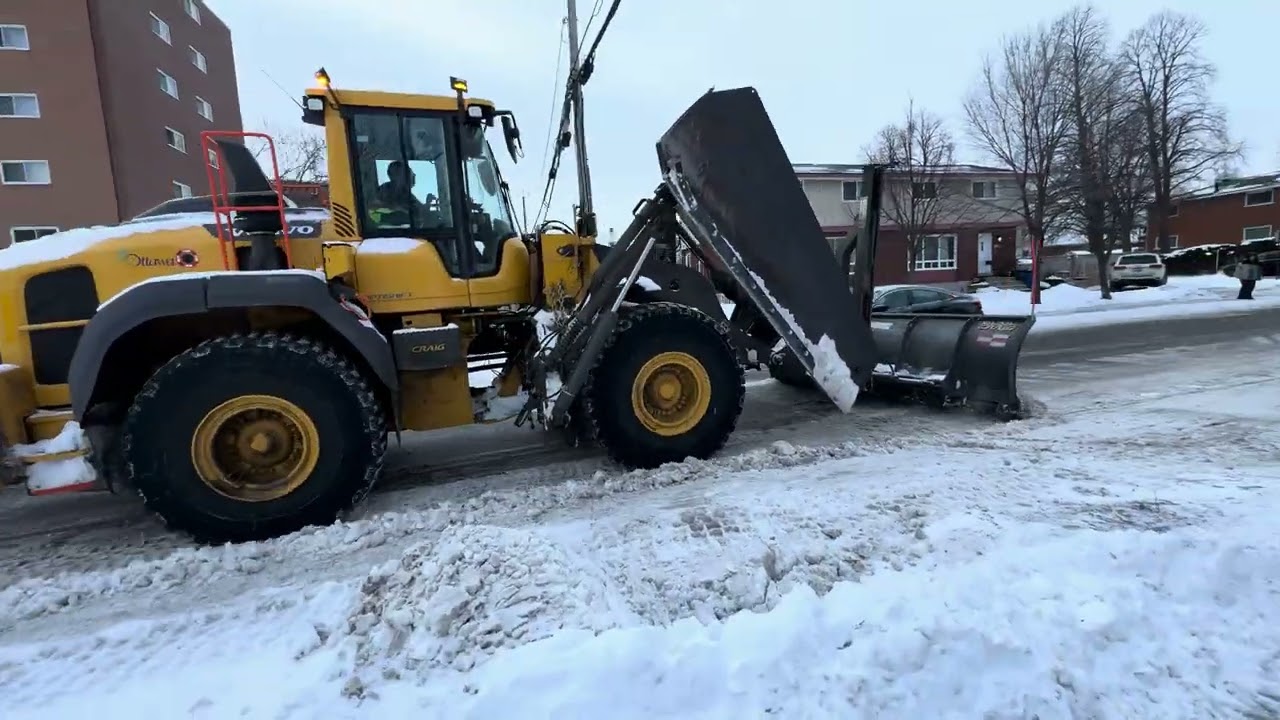 Snow removal operation on Regina street