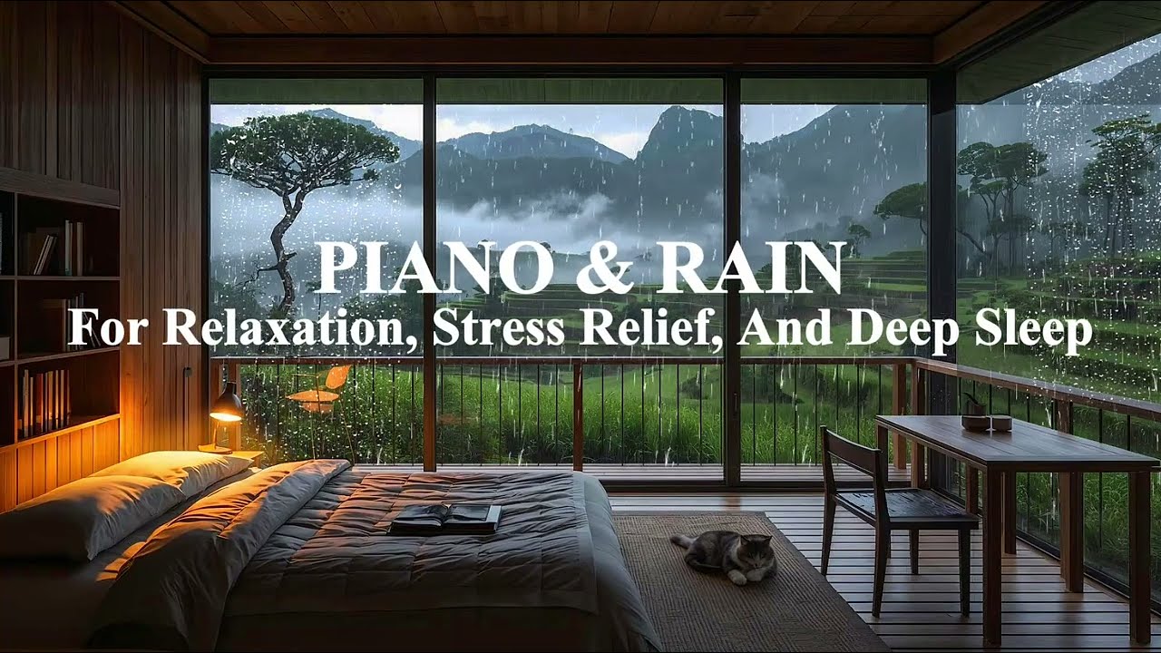 Midnight Rain Piano Calm | Gentle Rainfall & Soft Piano for Deep Sleep and Inner Peace