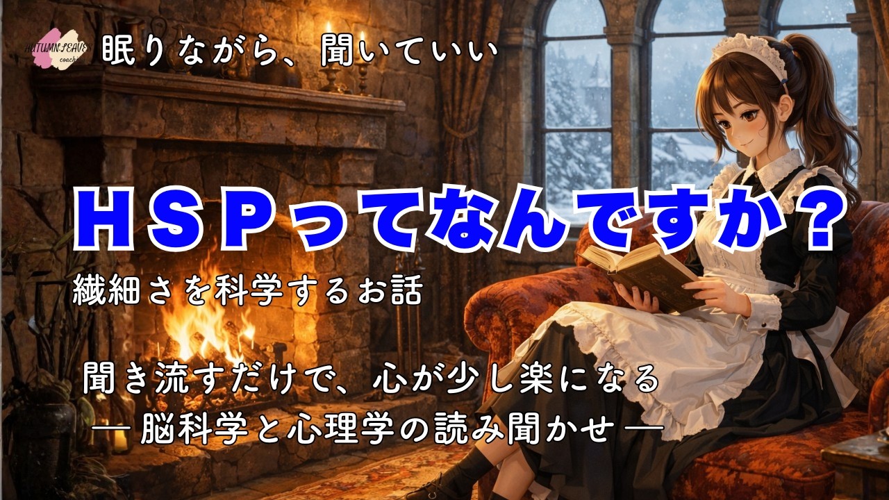 【眠れる心理学】『HSPってなんですか？』繊細さを科化するお話│聞き流すだけで、心が少し楽になる脳科学と心理学の読み聞かせ