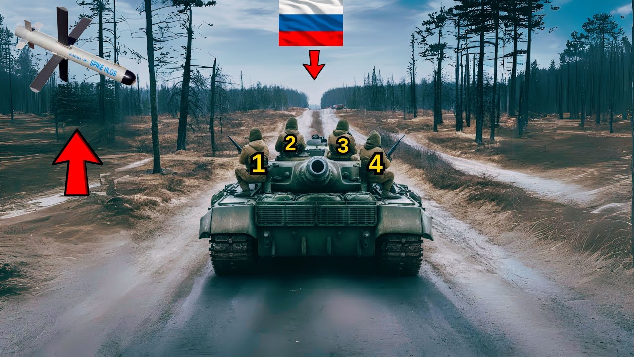 "Leopard 2A4 Tank Targeted: Ukrainian Drone Neutralizes Russian Tank and Four Soldiers Onboard"