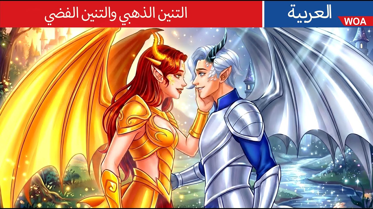 التنين الذهبي والتنين الفضي | Golden & Silver Dragon in Arabic | حكايات عربية | Teen Stories